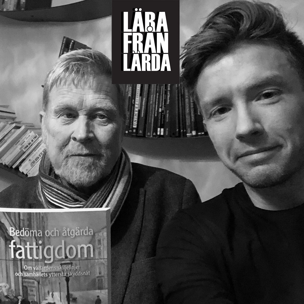 Hans Swärd intervjuas av Fredrik Hillerborg om boken "Bedöma och åtgärda fattigdom"